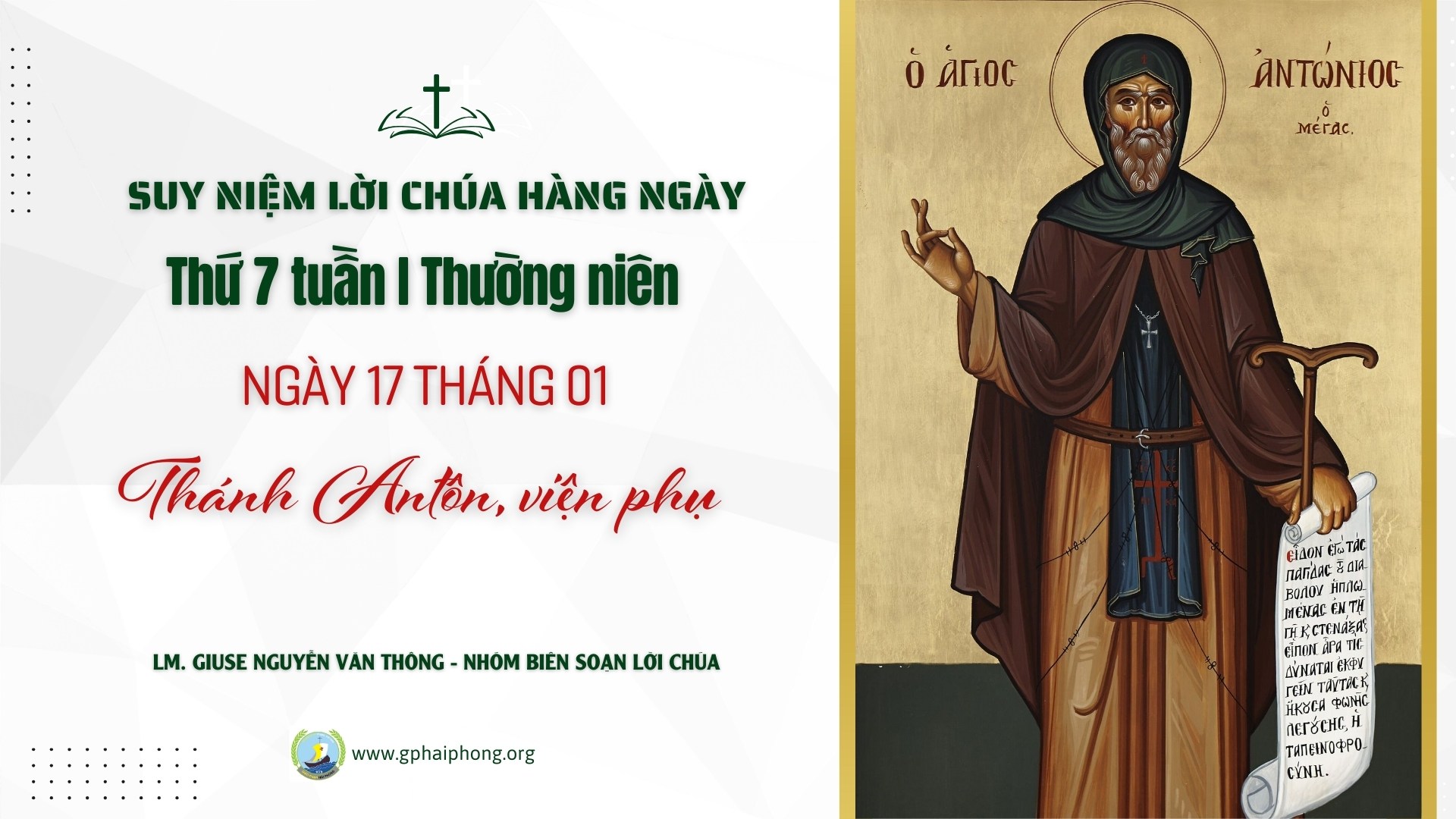 Suy niệm Lời Chúa hằng ngày | Thứ Bảy tuần I mùa Thường niên